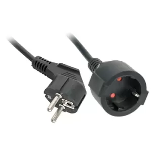 Lindy 30245 power extension 5m 2 AC outlet(s) Indoor Black