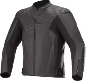 Alpinestars Faster V2 Airflow Motorcycle Leather Jacket, black, Size 56, black, Size 56