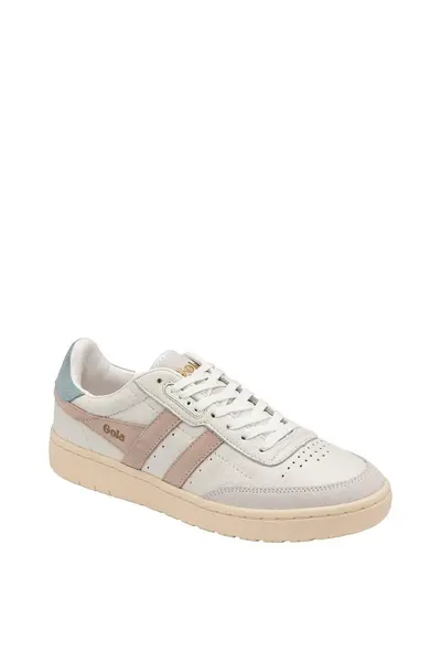Gola 'Falcon' Leather Lace-Up Trainers White