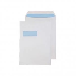 Purley Everyday Pocket Self Seal White Window Envelope, C4 324 x 229mm 100 gsm