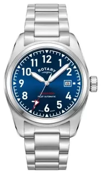 Rotary GB05470/52 Commando Blue Dial Stainless Steel Watch