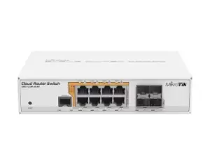 Mikrotik CRS112-8P-4S-IN network switch Gigabit Ethernet (10/100/1000) Power over Ethernet (PoE) White (CRS112-8P-4S-IN)