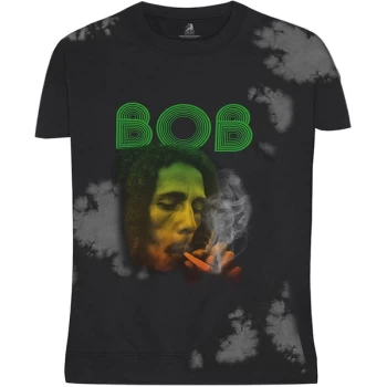 Bob Marley - Smoke Gradient Unisex X-Large T-Shirt - Grey