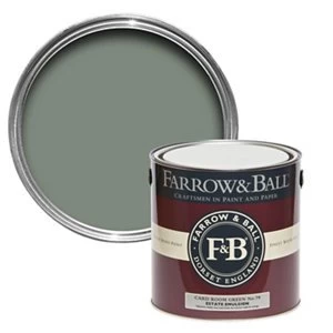 Farrow & Ball Estate Card room green No. 79 Matt Emulsion Paint 2.5L