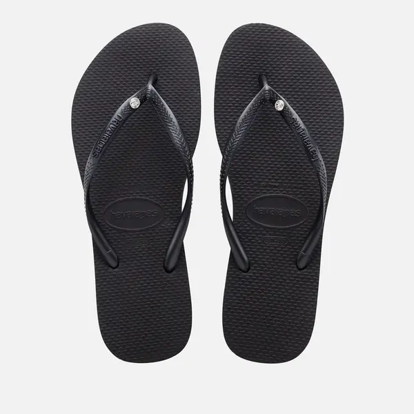 Havaianas SLIM CRYSTAL SW II womens Flip flops / Sandals (Shoes) in Black / 3,4 / 5,39 / 40,7.5,1 / 2 kid,5,3 / 4