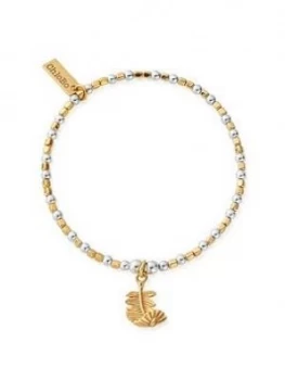 Chlobo Chlobo Sterling Silver And Gold Plated Folded Feather Bracelet
