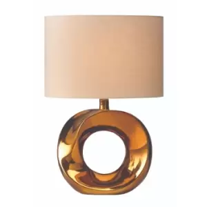Village At Home Polo Table Lamp Copper Biscuit