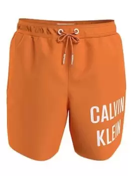 Calvin Klein Boys Drawstring Swim Shorts - Orange, Size Age: 10-12 Years