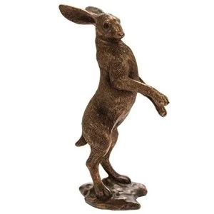 Reflections Bronzed Standing Hare Figurine By Lesser & Pavey