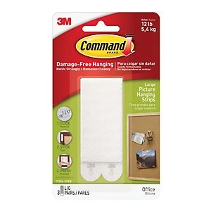 Command Large Picture Hanging Strips White Pack of 2