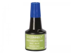 Q-Connect Blue Endorsing Ink 28ml (Pack of 10)