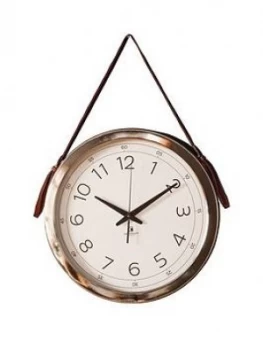 Gallery Yalding Wall Clock With Faux Hanging Strap