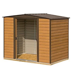 Rowlinson Woodvale Metal Apex Shed with Floor 8 x 6 ft