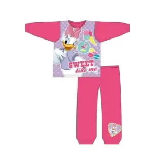Disney Girls Sweet Like Me Daisy Duck Pyjama Set (3-4 Years) (Pink)