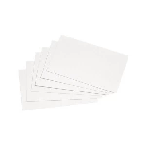 5 Star Office Record Cards Blank 5x3in 127x76mm White Pack 100