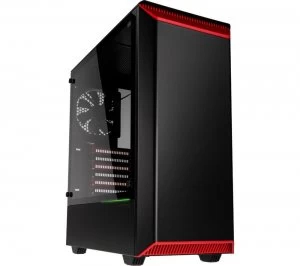 PHANTEKS Eclipse P300 E-ATX Midi-Tower PC Case - Black & Red
