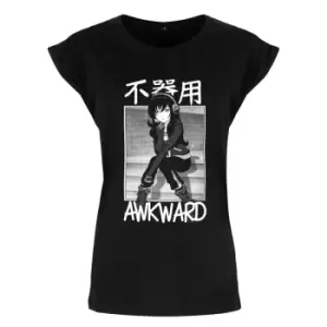 Tokyo Spirit Womens/Ladies Awkward T-Shirt (S) (Black)