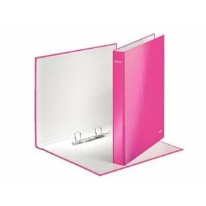 Leitz WOW A4 Ring Binder 2 D-Ring for 250 Sheets Maxi Pink Pack of 10