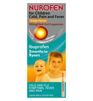 Nurofen For Children Cold Pain & Fever Orange Flavour 100ml