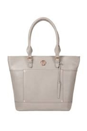 Pure Luxuries London Grey 'Monet' Leather Tote Bag