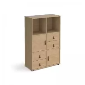 Universal cube storage unit 1295mm high on glides with 2 cupboards and