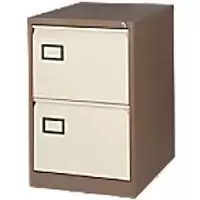 Bisley Filing Cabinet with 2 Lockable Drawers AOC2 470 x 622 x 711mm Brown & Cream