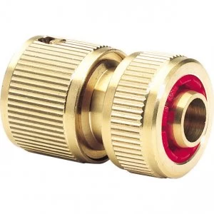 Draper Expert Brass Waterstop Hose Pipe Connector 1/2" / 12.5mm Pack of 1