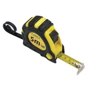 Linex Tape Measure 5m Black Yellow EMT5001