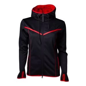 Assassins Creed - Technical Dark Womens Large Hoodie - Black/Red