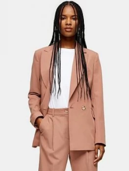 Topshop Suit Blazer - Pink, Size 8, Women