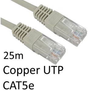 RJ45 (M) to RJ45 (M) CAT5e 25m Grey OEM Moulded Boot Copper UTP Network Cable
