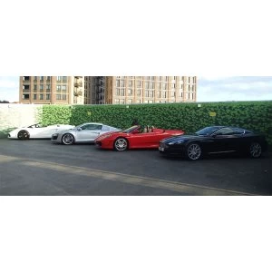 Buyagift Four Supercar Thrill with Free High Speed Passenger Ride Experience- Special Offer