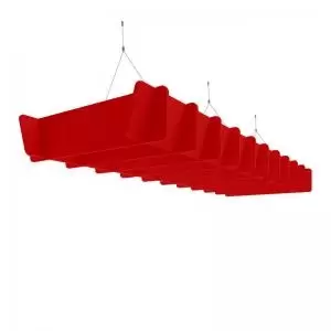 Piano Scales acoustic suspended ceiling raft in red 2400 x 800mm -