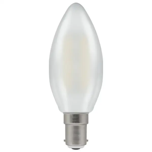 Crompton LED Candle Filament Non-Dim Pearl 2.2W 4000K SBC-B15d