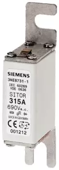 Siemens 100A NH000 Slotted Tag Fuse, aR, 690V