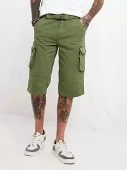 Joe Browns Azore Shorts - Khaki, Green, Size 32, Men