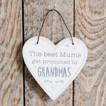 Love Life Heart Plaque - Promoted to Grandma