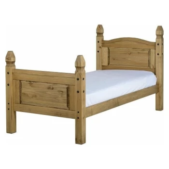 Corona Bed Waxed Solid Mexican Pine 3ft Single - Seconique