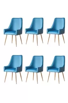 Soho' LUX Velvet Dining Chairs Set of 6