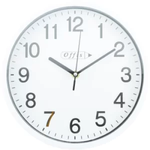 10" Round White Clock