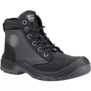 Mens Dakar Leather Safety Boots (10.5 uk) (Black/Dark Grey) - Safety Jogger