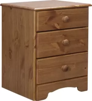 Argos Home Nordic 3 Drawer Bedside Table - Pine