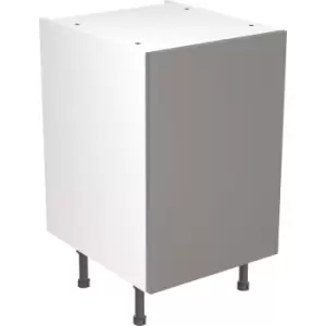 Kitchen Kit Flatpack Slab Kitchen Cabinet Base Unit Super Gloss 500mm in Dust Grey MFC