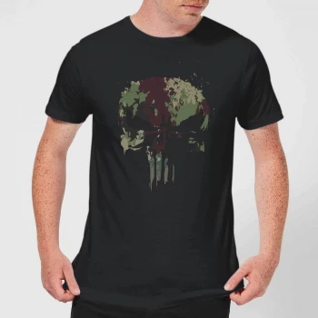 Marvel Camo Skull Mens T-Shirt - Black - 5XL