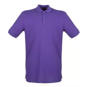 Henbury Mens Modern Fit Cotton Pique Polo Shirt (3XL) (Purple)
