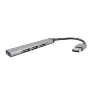 4smarts 4in1 Hub USB-A to 3x USB-A 2.0 and 1x USB-A 3.0 space grey