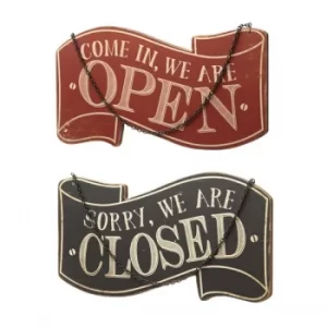 Open/close Wooden Sign by Heaven Sends