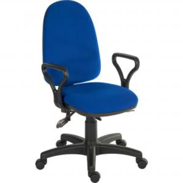 Ergo Trio Ergonomic High Back Fabric Operator Office Chair with Fixed EXR13026TK