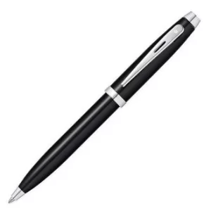 Sheaffer 100 Black Lacquer Chrome Trim Ballpoint Pen