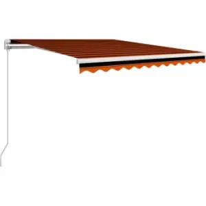 Vidaxl - Manual Retractable Awning 300x250cm Orange and Brown Multicolour